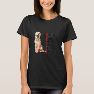 Camiseta Ouro Feliz Cachorro do Retriever Mãe Cachorro Mo