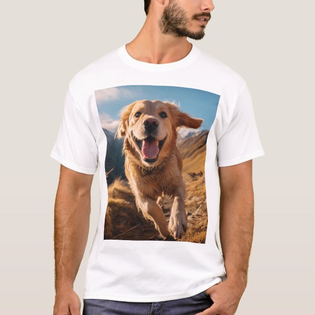 Camiseta Ouro Feliz em Execução (Frente)