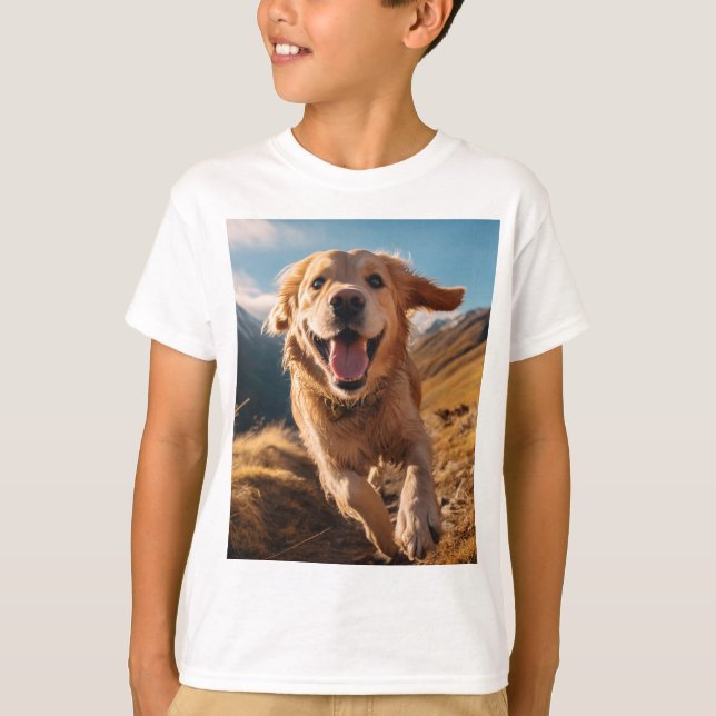 Camiseta Ouro Feliz em Execução (Frente)