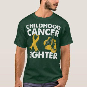 Camiseta Ouro Fita Boxas Luvas Cancer Infantil Luta