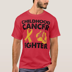 Camiseta Ouro Fita Boxas Luvas Cancer Infantil Luta