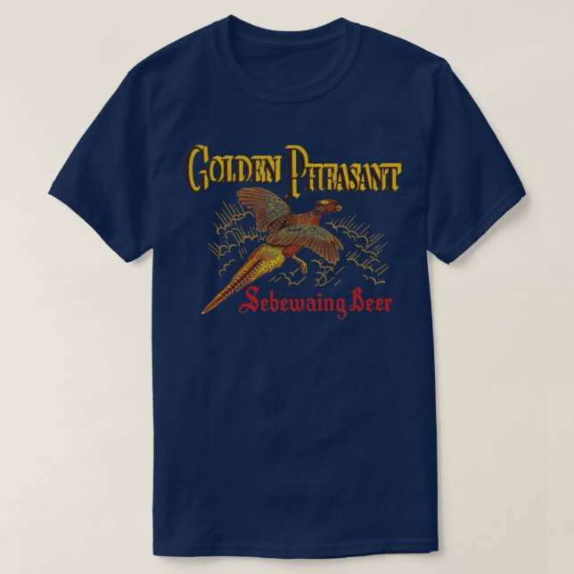 Camiseta Ouro Fundador De Cerveja Com Cerveja Com Rotação D (Frente do Design)