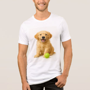 Camiseta Ouro Giggles - Retriever Pup & Verde limão Ball