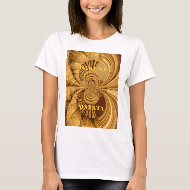 Camiseta Ouro Giraffe Art (Frente)