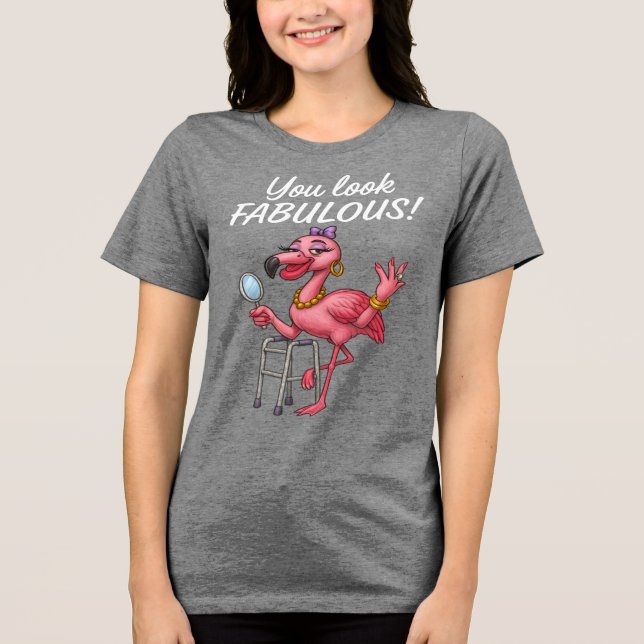 Camiseta Ouro Glam Flamingo (Frente)