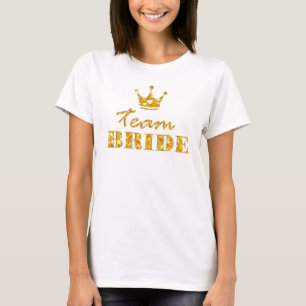 Camiseta Ouro Glitter Team Bride