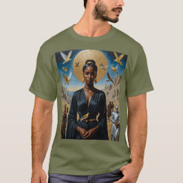 Camiseta Ouro Halo Desert Queen Art Shirt