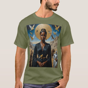Camiseta Ouro Halo Desert Queen Art Shirt