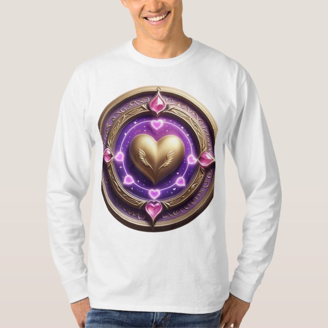 Camiseta Ouro Heart Mandala (Frente)