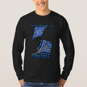 Camiseta Ouro Horn Beach Croácia Vacation Tribal Stingray