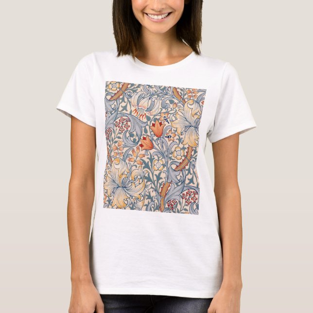 Camiseta Ouro Lily, William Morris (Frente)