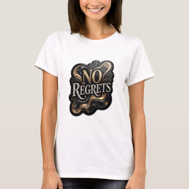 Camiseta Ouro Limpo Sem Arrependimentos Arte Usável (Frente)