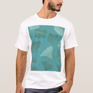 Camiseta Ouro luxuoso Ginkgo, papel de parede.