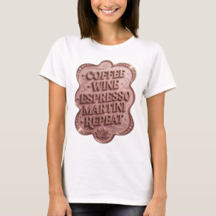Camiseta Ouro Marcante CAFÉ VINHO ESPRESSO MARTINI REPITA