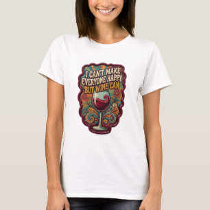 Camiseta Ouro NÃO POSSO DEIXAR TODOS FELIZES MAS VINHO PODE