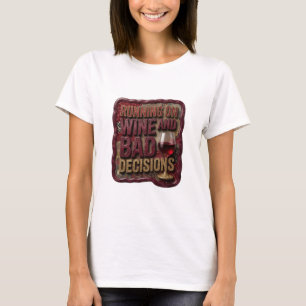 Camiseta Ouro Ousado CORRENDO POR VINHO E MÁS DECISÕES