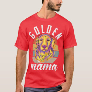 Camiseta Ouro Para Mulheres Ouro Mamãe Retrievers Pet Própr