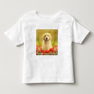 Camiseta Ouro para sempre nas flores vermelhas
