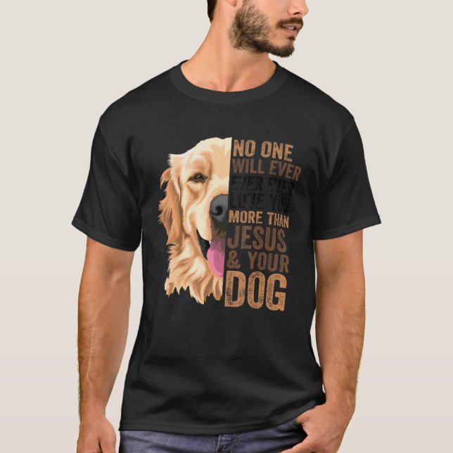 Camiseta Ouro Que Ninguém Te Ama Mais Que Jesus E Você (Frente)