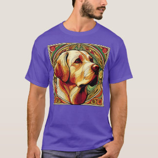 Camiseta Ouro Retriever Amado Raça No Art Nouveau Styl