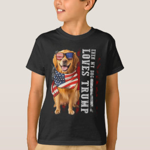 Camiseta Ouro Retriever Até Meu Cachorro Adora Trump Engraç