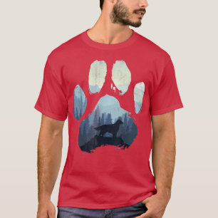 Camiseta Ouro Retriever Corgi Dog Paw Mãe Montanhas Pais