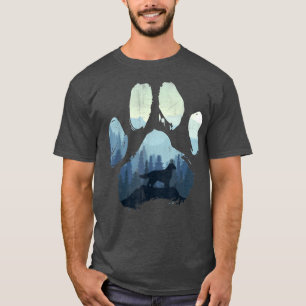 Camiseta Ouro Retriever Corgi Dog Paw Mãe Montanhas Pais