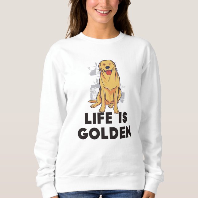 Camiseta Ouro Retriever Dog - A Vida É Ouro (Frente)