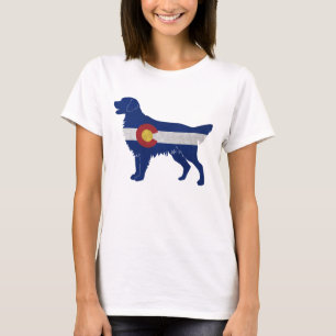 Camiseta Ouro Retriever Dog Breed Colorado Flag