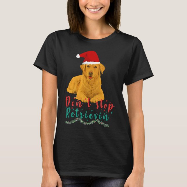 Camiseta Ouro Retriever Don Stop Retrievin (Frente)