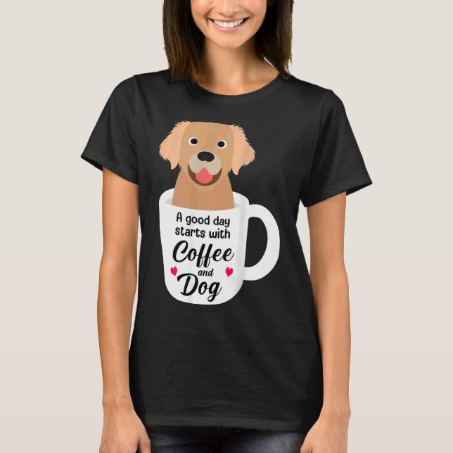 Camiseta Ouro Retriever Engraçado Cachorro Humorístico (Frente)