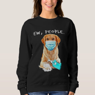 Camiseta Ouro Retriever Ew Pessoas Dog Vestindo Uma Máscara