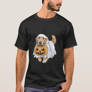 Camiseta Ouro Retriever Ghost Dog Halloween T Shirt