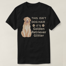 Camiseta Ouro Retriever Glitter - Cabelo Engraçado