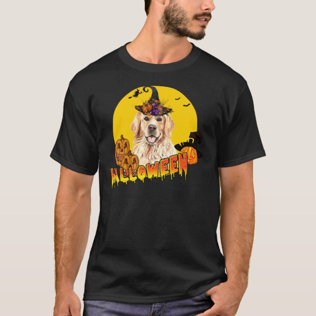 Camiseta Ouro Retriever Halloween 450 (Frente)