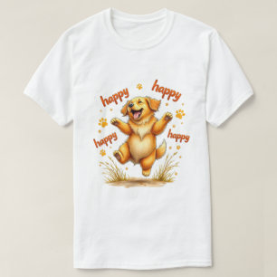 Camiseta Ouro Retriever "Happy Ouro Retriever"