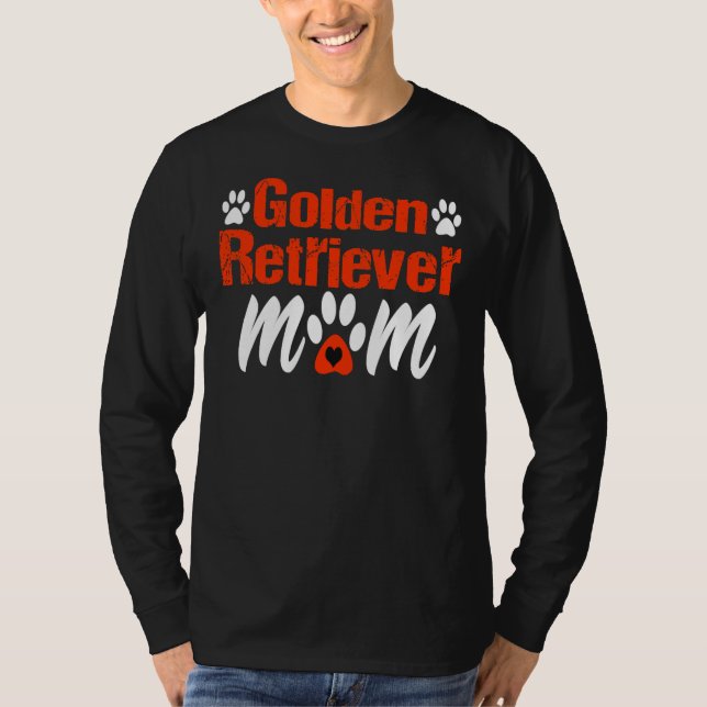 Camiseta Ouro Retriever Mãe Dia Mãe Cama Mãe (Frente)