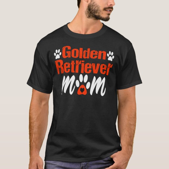 Camiseta Ouro Retriever Mãe Dia Mãe Cama Mãe (Frente)