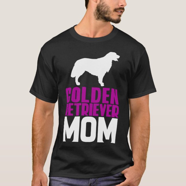 Camiseta Ouro Retriever Mãe Rosa (Frente)