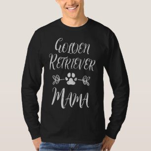 Camiseta Ouro Retriever Mama Ouro Proprietário Engraçado Ca