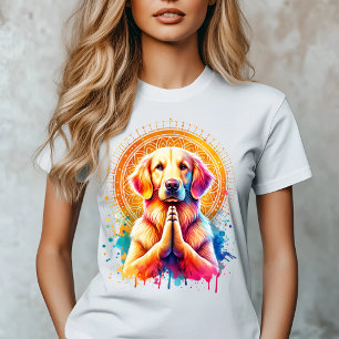 Camiseta Ouro Retriever Mandala Art