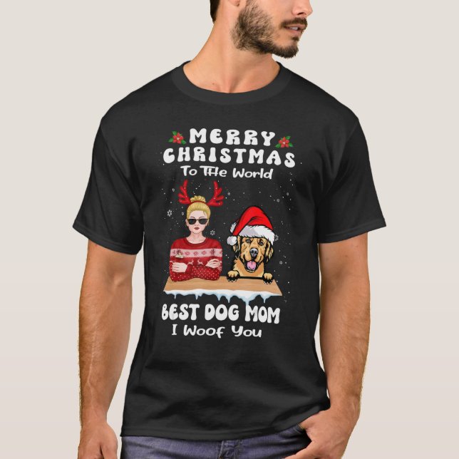Camiseta Ouro Retriever Natal Para O Melhor Cão Do Mundo (Frente)