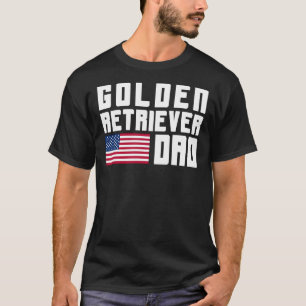 Camiseta Ouro Retriever Pai American Flag