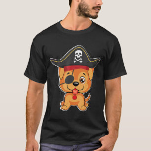 Camiseta Ouro Retriever Pirata Figurina Halloween Cão Amor