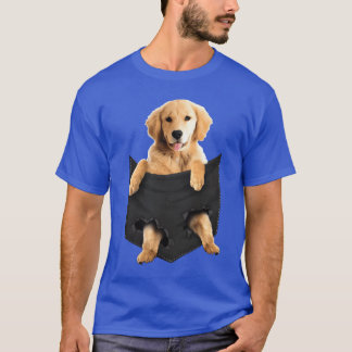 Camiseta Ouro Retriever Pocket Médio Classic dog retro ret