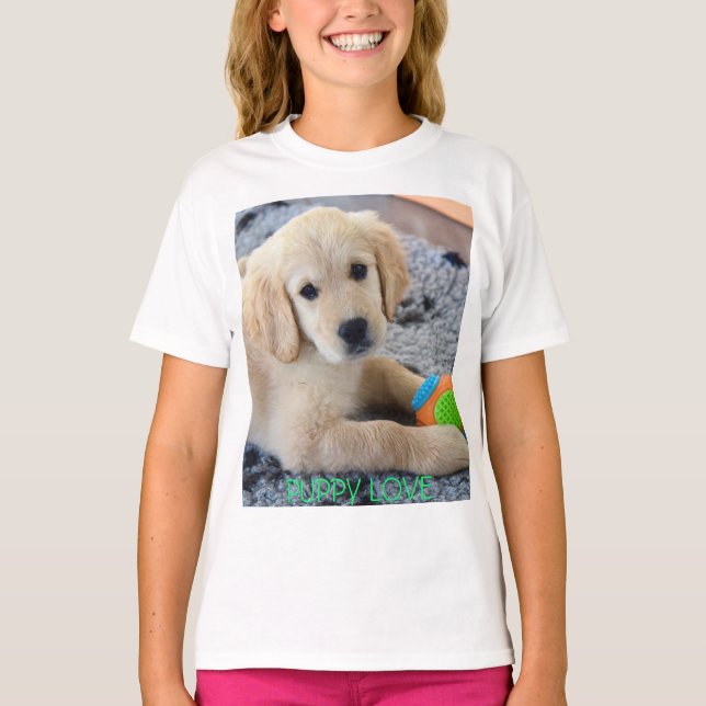 Camiseta Ouro Retriever Puppy (Frente)