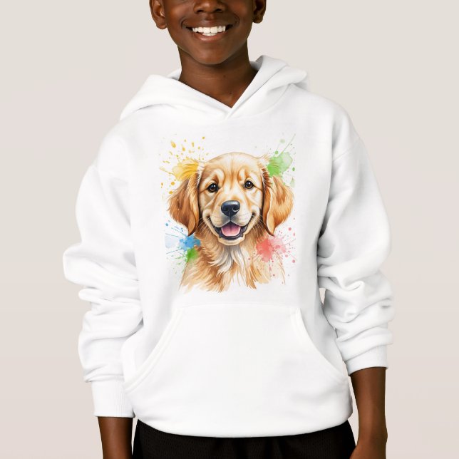 Camiseta Ouro Retriever Puppy de Natasha Us (Frente)