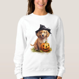 Camiseta Ouro Retriever Puppy Halloween