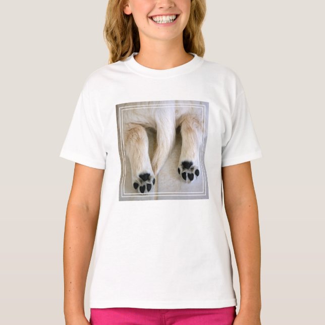 Camiseta Ouro Retriever Puppy Toes (Frente)