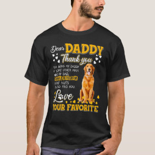 Camiseta Ouro Retriever Querido Pai Obrigado Por Ser Meu